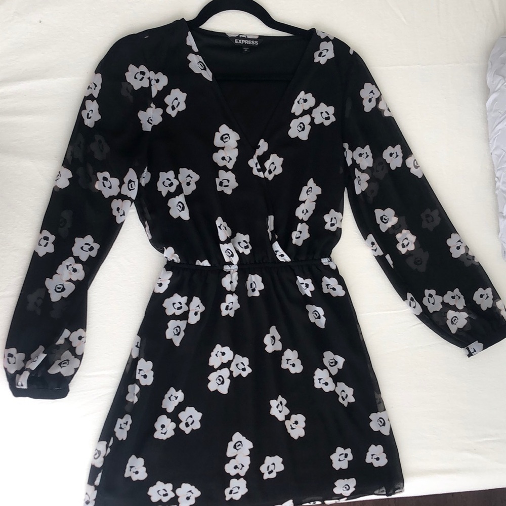 Floral Black Dress